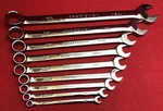 New Craftsman Profesional 9 Pc. Comb Wrench Set 12PT Saeusa To 7/8 Super Chrome. Fixed Price $200.00.