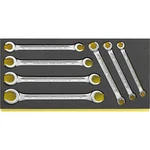 Stahlwille 7PC Metric Open Ring Flare Spanner Set Foam Tray 8X10-19X22MM TCS24/7. Fixed Price $220.04.