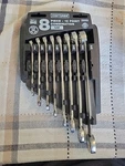 Craftsman 8 Pc 12 Pt Combination Sae Wrench Set 946992 Holder Vtg Usa. Fixed Price $41.25.