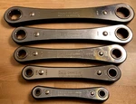 Craftsman Double Box End Ratcheting Wrench 5 Offset 1/4"-7/8" Circled "i". Fixed Price $22.95.