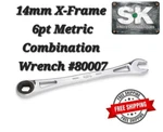 Sk Pro Tools 80007 14MM Xframe Ratcheting Wrench Steel 1.7 Arc 3X Torque. Fixed Price $26.25.