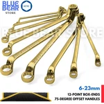 9PCS Offset Box End Wrenches Gold Color Metric 6-23MM Cr-v Steel For Header Bolt. Fixed Price $61.50.