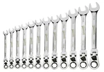 12PC Metric Reversible Ratcheting Combo Flex Head Wrench Set 8MM-19MM Williams. Fixed Price $210.09.