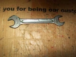 Of Vintage Indestro 41617 16MM & 17MM Double Open End Wrench. Fixed Price $12.98.