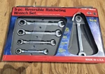 Nos Vntg Sears Craftsman Metric 5PC. Reversible Ratcheting Wrench Set 42409 Usa. Fixed Price $139.99.