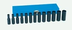 3/8" Drive 13 Piece Deep Metric Set - Point 1203MD Grey Pneumatic Metal Black. Fixed Price $65.03.