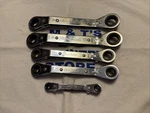 Blue-point 5PC 12PT Metric 25 Offset Ratcheting Box Wrench RBYAM605. Fixed Price $72.80.
