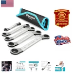 Deluxe 5-PIECE Reversible Ratchet Wrench Set Perfect For Mechanics And Repair. Fixed Price $46.99.