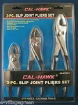 Slip Joint Pliers Set 3-PCS Cal-hawk Tools Forged Steel 6" 8" 10" Wrench New. Fixed Price $34.50.
