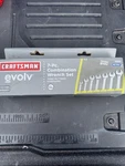 Sears Craftsman Evolv Nos 7PC Metric Wrench Set Pouch 12353. Fixed Price $49.00.