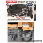 Rare Sears Craftsman Usa Nos 95PC Ultimate Impact Socket Set 3/8 1/2 Drive 34294. Fixed Price $999.00.