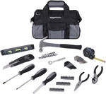 65 Piece Home Repair Kit With Carrying Bag, Hand Tools, Socket Set, Sae. Fixed Price $52.18.