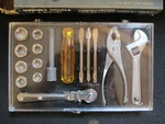 Vtg 17 Piece Ratchet Tool Wrench Set Hong Kong Hardware Garden Kitchen With Box. Fixed Price $16.99.
