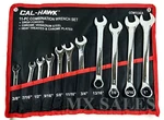11 Pc Sae Combination Wrench Set 3/8" To 1" W/ Pouch Calhawk. Fixed Price $36.00.
