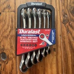 Duralast Metric Universal Ratcheting Wrench Set Piece # 64-140. Fixed Price $21.50.