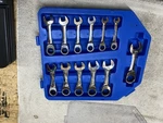 12 Piece Cornwell Bluepower Metric Stubby Flex Ratcheting Combination Set. Fixed Price $199.99.
