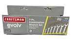 Craftsman Evolv 7PC Metric Combination Wrench Set With Pouch 12353 TS402. Fixed Price $20.80.