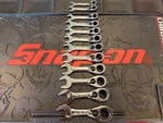 Blue-point 12PC 8-19MM Metric Stubby Reverse Ratcheting Wrench Set BOERMS712. Fixed Price $199.99.