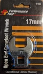 Performance Tool 17MM Open End Crowfoot Wrench. Fixed Price $7.36.
