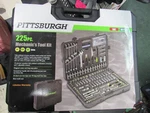 Pittsburgh 225 Piece Mechanics Tool Set - 62664 Sae & Metric 1/4 3/8 1/2 Drive. Fixed Price $192.92.