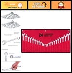 24-PIECE Wrench Set With Roll-up Pouch Sae & Metric Ideal For Auto, Garage,. Fixed Price $59.99.