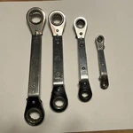 Mac RWB1922 Reversible Offset Double-ended Ratcheting Box Wrench Sae 4PC. Fixed Price $25.00.