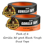 Gorilla 1.88 X 30 Yard Black Tough Duct Tape Single Roll (2 Pack). Fixed Price $15.99.