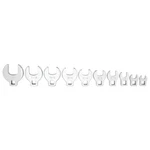 Performance Tool W453 10PC 3/8" Dr Sae Open End Crowfoot Wrench Set, Silver. Fixed Price $38.99.