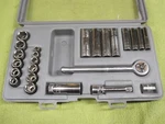 Vintage Craftsman 3/8" Drive 24PC Metric 6PT Socket Ratchet Set 34821 Made Usa. Fixed Price $55.55.