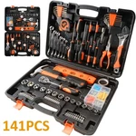 141 Piece Tool Set Auto Repair Combination Package Socket Wrench Mixed. Fixed Price $45.99.