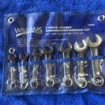 Williams JHW11030 7-PIECE Stubby Combination Wrench Set. Fixed Price $90.00.